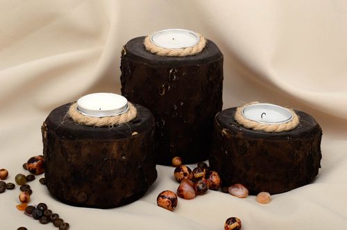 Handmade unusual candlestick beautiful home decor unusual stylish accessories - MADEheart.com