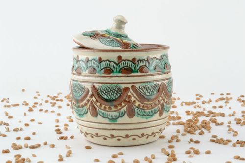 Pot en argile avec la peinture houtsoule - MADEheart.com