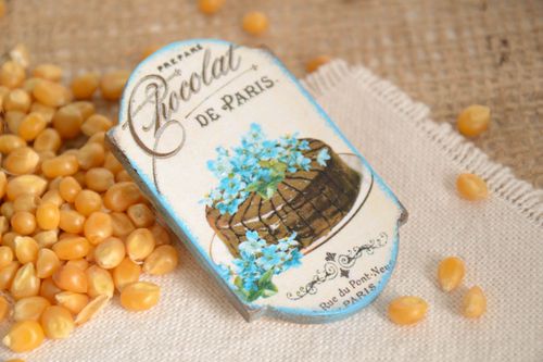 Imán para refrigerador hecho a mano elemento decorativo souvenir original Tarta - MADEheart.com