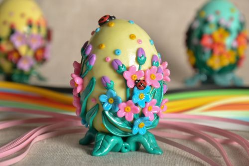 Huevo de Pascua de arcilla polimérica - MADEheart.com