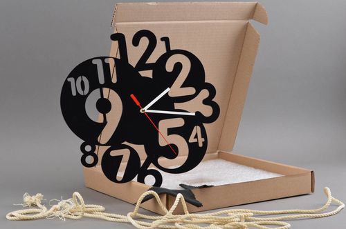 Reloj de pared hecho a mano de cristal diseño de interior regalo original - MADEheart.com