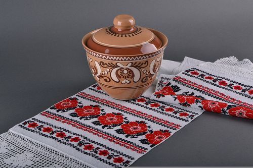 Rushnik with embroidery Poppies - MADEheart.com