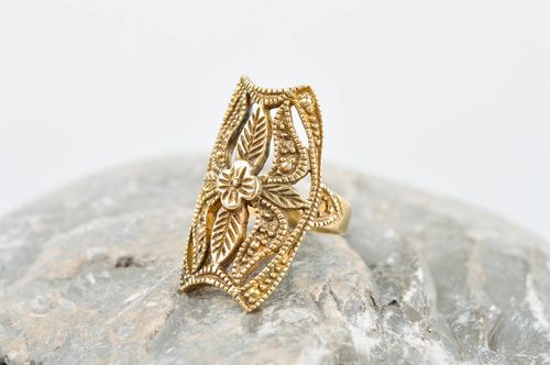 Damen Modeschmuck handgemacht Ring am Finger groß Messing Schmuck für Frauen - MADEheart.com