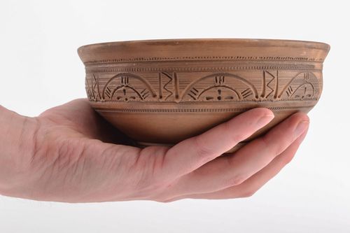 Tigela de argila com padrão  - MADEheart.com