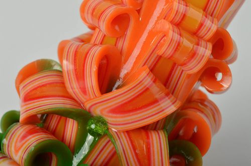 Carved candle handmade gifts designer candles Christmas decor souvenir ideas - MADEheart.com