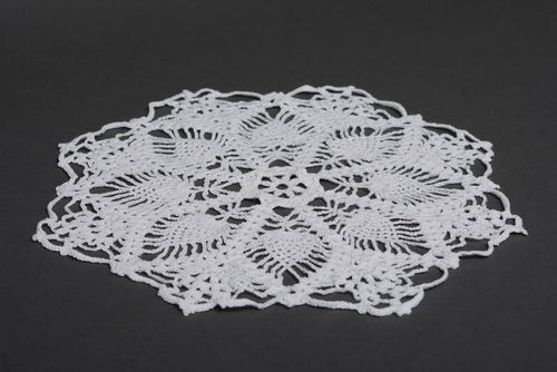 Handmade decorative crochet cotton lace table napkin for home decor - MADEheart.com
