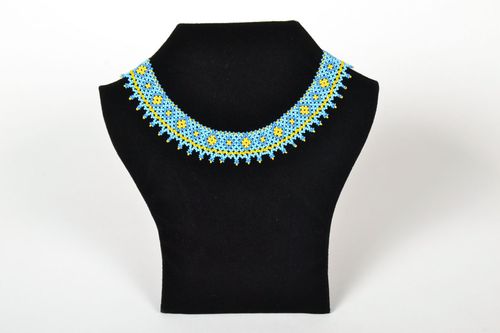Collana con perline fatta a mano girocollo originale accessorio da donna - MADEheart.com