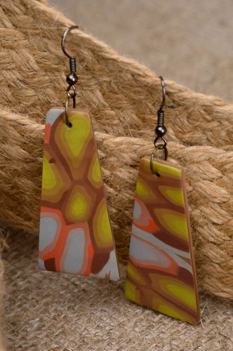 Pendientes originales hechos a mano accesorio de moda bisutería fina para mujer - MADEheart.com