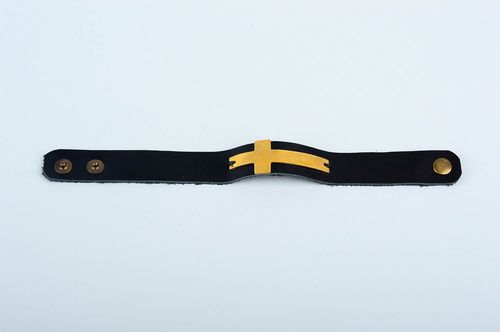 Handmade Lederarmband Damen hochwertiger Modeschmuck Frauen Geschenk schwarz - MADEheart.com