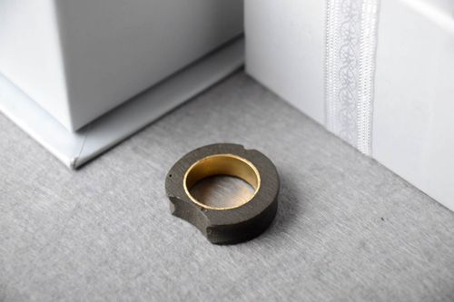 Handmade stilvoller Schmuck Ring Damen Modeschmuck Accessoire für Frau Messing - MADEheart.com