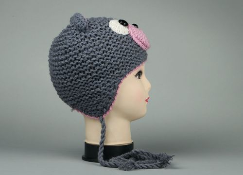 Gorro tricotado Urso cinzento - MADEheart.com