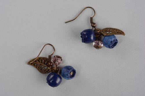 Pendientes de arcilla polimérica Arándano - MADEheart.com