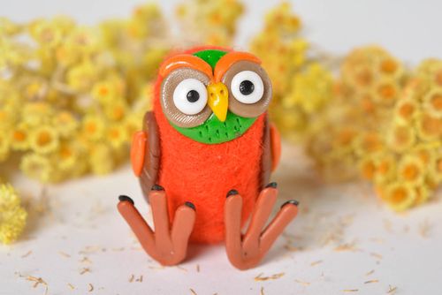Muñeco de fieltro hecho a mano figura decorativa regalo original Lechuza - MADEheart.com