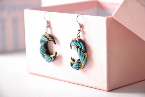 Boucles doreilles en argile polymère faites main multicolores - MADEheart.com