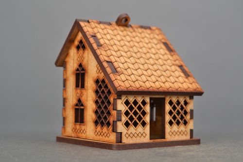 Holz Rohling zum Bemalen Haus - MADEheart.com