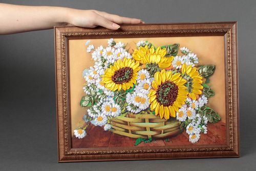 Handmade embroidered picture decor for bedroom unusual souvenir perfect gift - MADEheart.com