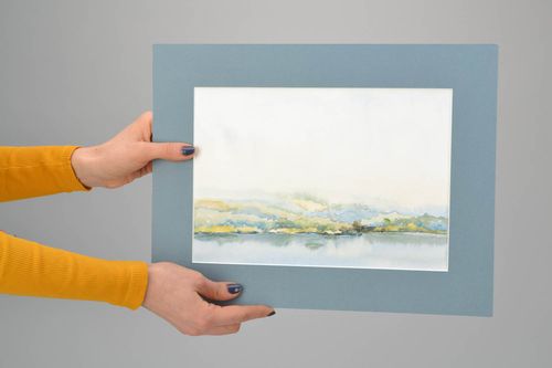 Watercolor painting Grey - MADEheart.com