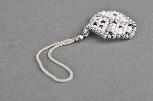 Keychain, braided of beads Dice - MADEheart.com