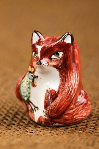Handmade ceramic figurine collectible thimbles cool rooms decorative use only - MADEheart.com