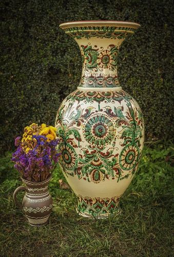 Super exclusive 30 inches tall 14 inches wide handmade floor vase for home décor 22 lb - MADEheart.com