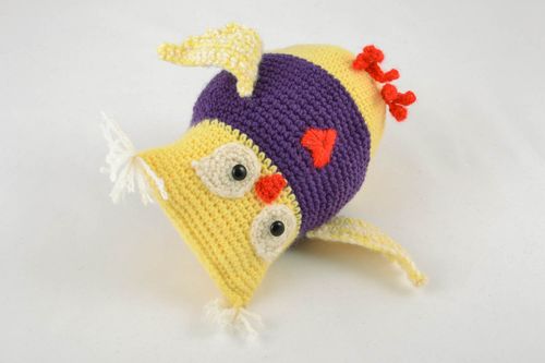 Civetta a maglia fatta a mano pupazzo morbido da bambini giocattolo a uncinetto - MADEheart.com