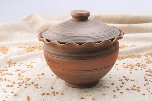 Ceramic pot with lid - MADEheart.com