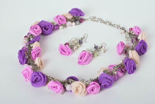 Handmade necklace designer earrings unusual gift flower earrings for girls - MADEheart.com