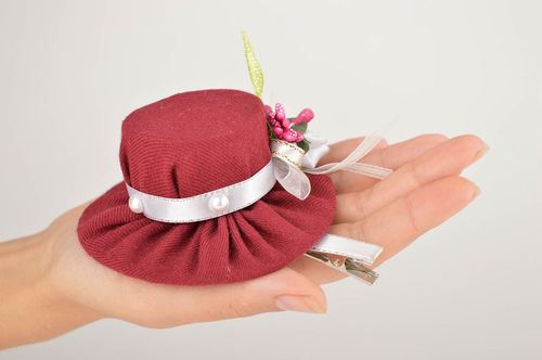 Заколка шляпа ручной работы аксессуар для волос детская заколка для волос - MADEheart.com
