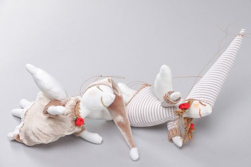 Angeli in stoffa fatti a mano pupazzi di pezza giocattolo ecologico per bambini - MADEheart.com