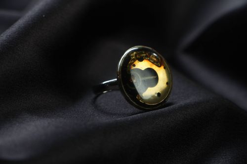 Round metal ring in steampunk style - MADEheart.com