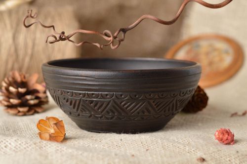 5,5 3 oz, not deep pinch ceramic bowl in greek style 0,68 lb - MADEheart.com
