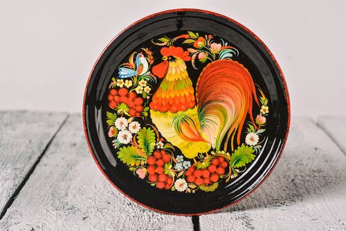 Handgefertigt Tablett Metall Küche Geschirr originelles Geschenk Tablett rund  - MADEheart.com