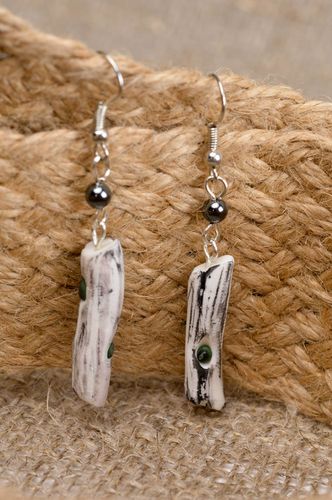 Lange Ohrhänger handgefertigt ausgefallener Ohrschmuck Ohrringe Frauen - MADEheart.com