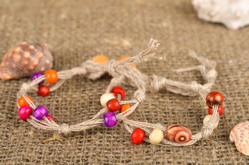 Handmade cord bracelet 2 cool bracelets beaded bracelet designs gifts for her - MADEheart.com