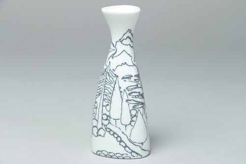 Bemalte Vase aus Glas - MADEheart.com
