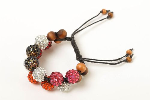 Beautiful handmade woven cord bracelet beaded bracelet string bracelet designs - MADEheart.com