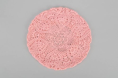Pink crocheted beret - MADEheart.com