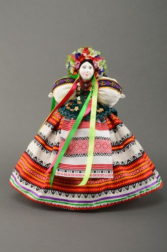 Handmade teapot cozy doll in Ukrainian style - MADEheart.com