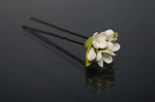Cold porcelain hair pin Lilac Tears - MADEheart.com
