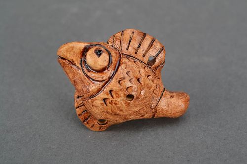 Ceramic penny whistle Fish - MADEheart.com