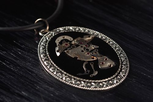 Unusual handmade metal pendant steampunk design metal jewelry designs - MADEheart.com