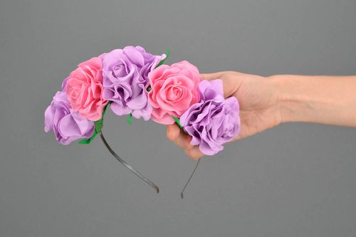 Beautiful headband Rose Blossoming - MADEheart.com