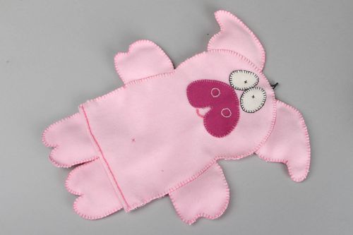 Pink fabric oven glove - MADEheart.com