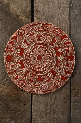 Глиняная тарелка в славянском стиле - MADEheart.com