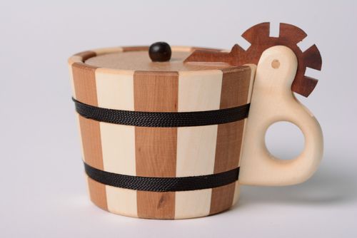 Olla para productos a granel de madera artesanal 200 ml - MADEheart.com