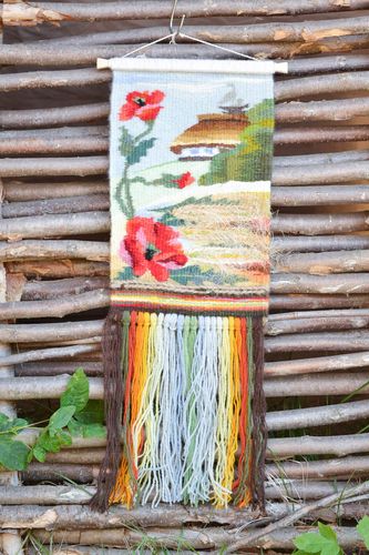 Handmade textile woolen picture designer cute wall panel decorative use only - MADEheart.com