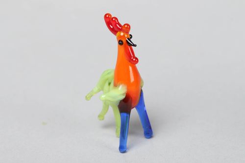 Lampwork Figurine Hahn Handarbeit - MADEheart.com