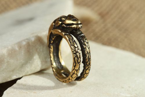 Bronze ring Lamprey - MADEheart.com