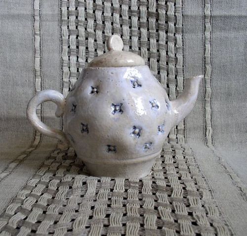 Handmade enamel ceramic teapot 0.5 l - MADEheart.com