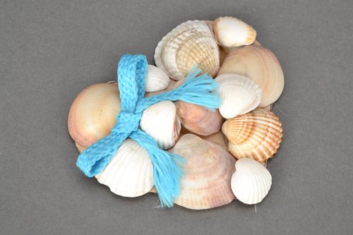 Fridge magnet made of sea shells Sea Heart - MADEheart.com